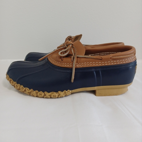 L.L Bean mens wateproof rubber leather bean boot usa size 10m blue - Picture 2 of 9